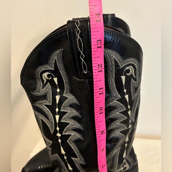 Tony Lama Men’s Nacogdoches Teju Lizard Black Leather Western Boot; Size 8.5D - Picture 8 of 16